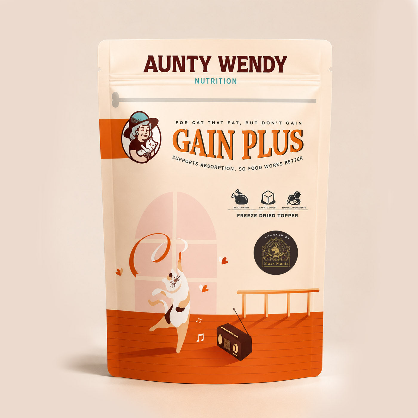 Aunty Wendy Gain Plus Freeze Dried Supplement